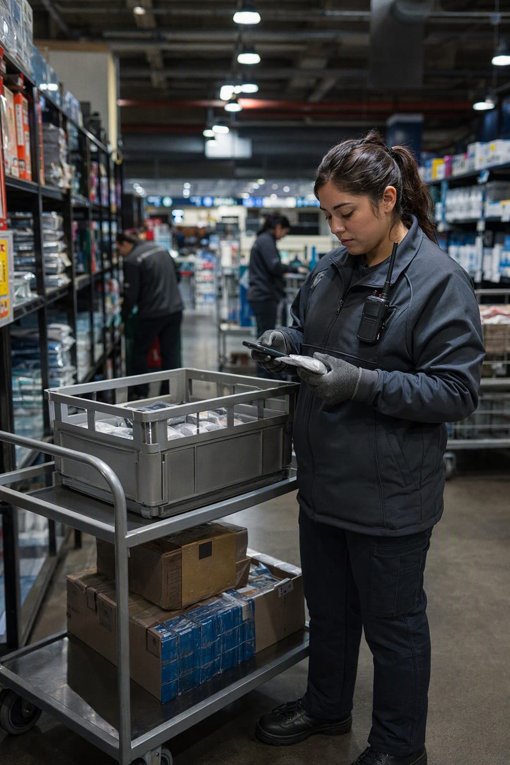 Equipo de tienda coordina la recepción de mercadería y el fulfilment de pedidos.